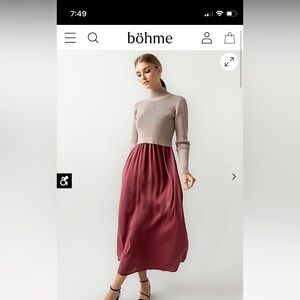 * sold out online* Bohme Zeda Midi Dress in Wine